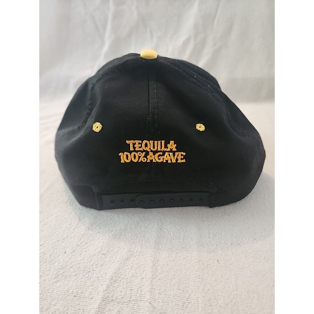 KC Patron Tequila 100% Agave Black Yellow Snapback Baseball Hat Cap One Size - Picture 3 of 5